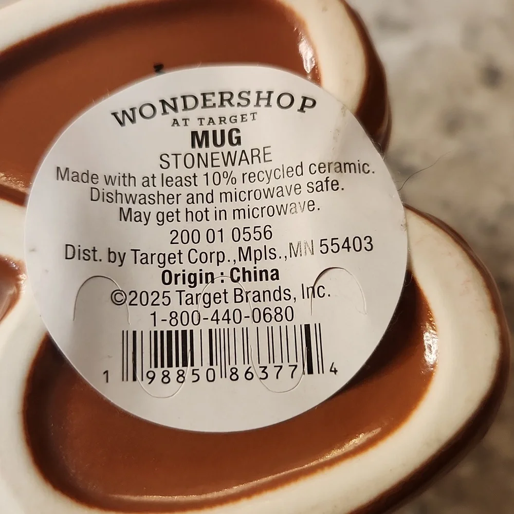 2025 Target Wondershop Gingerbread Man Mug Christmas Stoneware